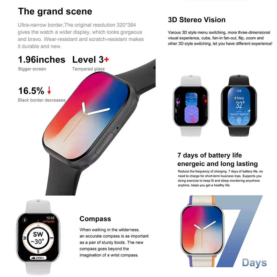 NEW Smart Watch Series 10 Men Blood Pressure BT Call NFC Sleep Monitoring Wireless Charge Women Sport Smartwatch for IOS Android